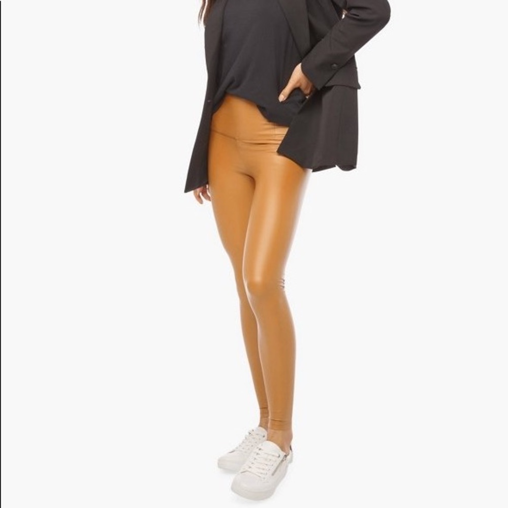 JustFab Faux Leather Ankle Leggings